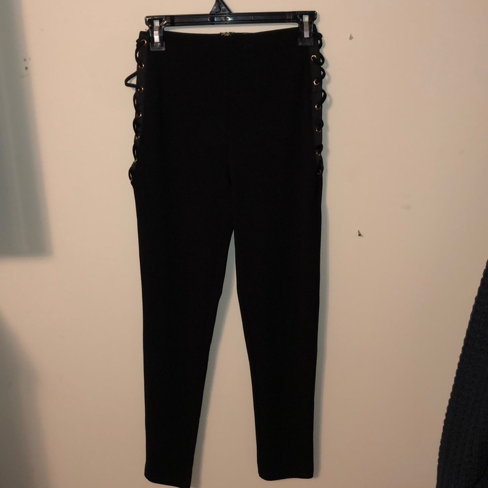 Galita Medium Side ties black sexy pants